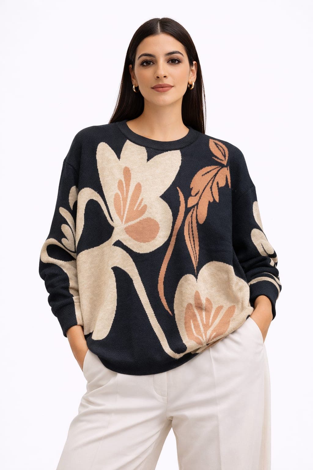 Sweater Oversize Bremer Floral Abstracto – Invierno 2026